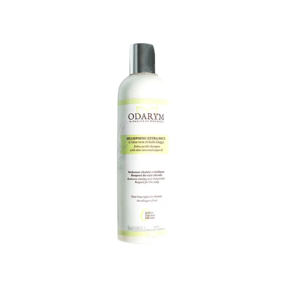 Odarym Shampoing Liquide EXTRA DOUX à L'aloe Vera et à L'Huile d'Argan