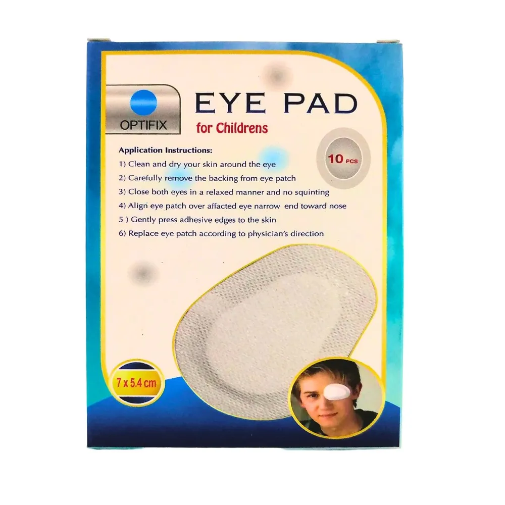 Optifix Eye Pad Enfantts Ortho 7×5.4cm 10 Pieces