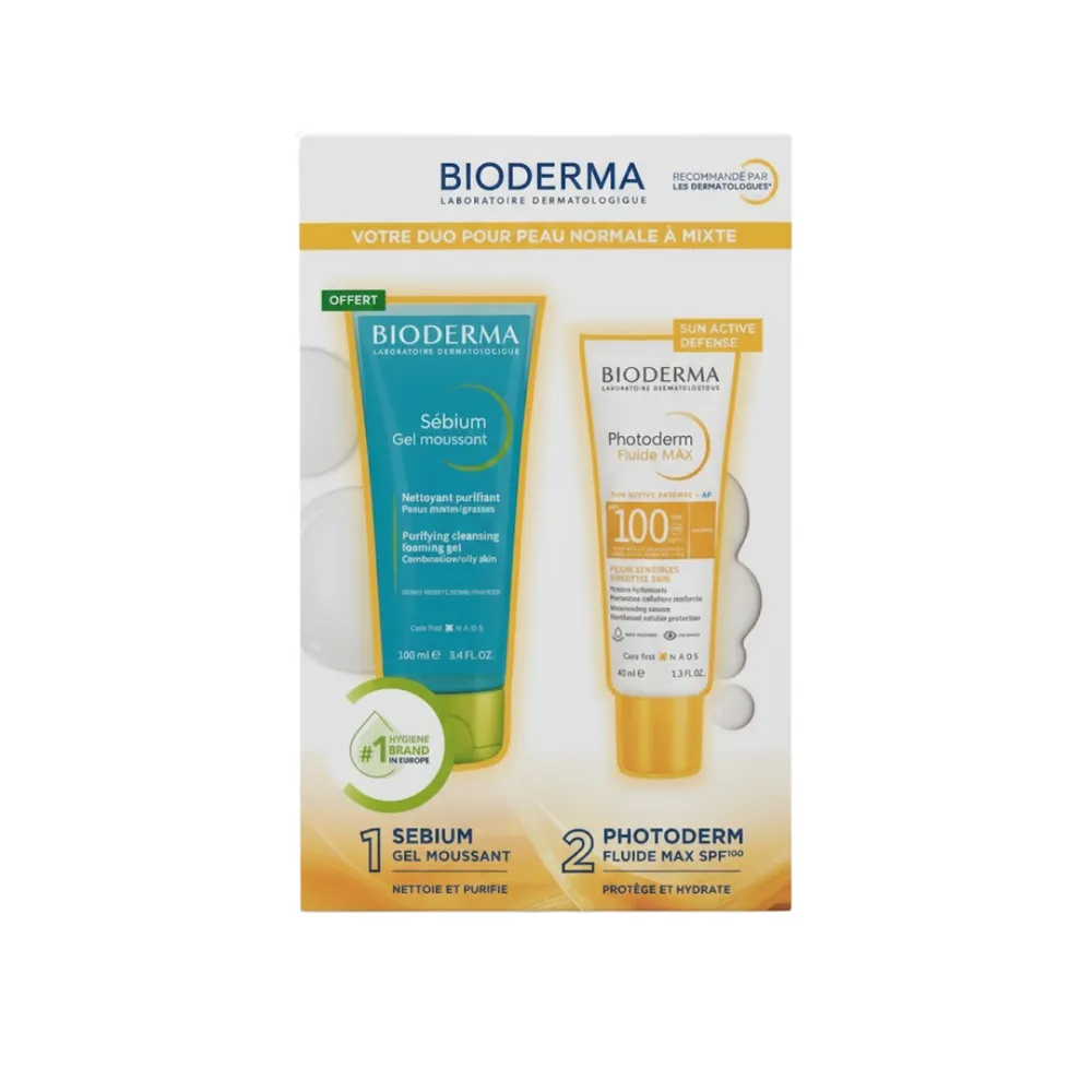 Photoderm Duo Pack Fluide Max Invisible SPF100+Sebium Gel Moussant
