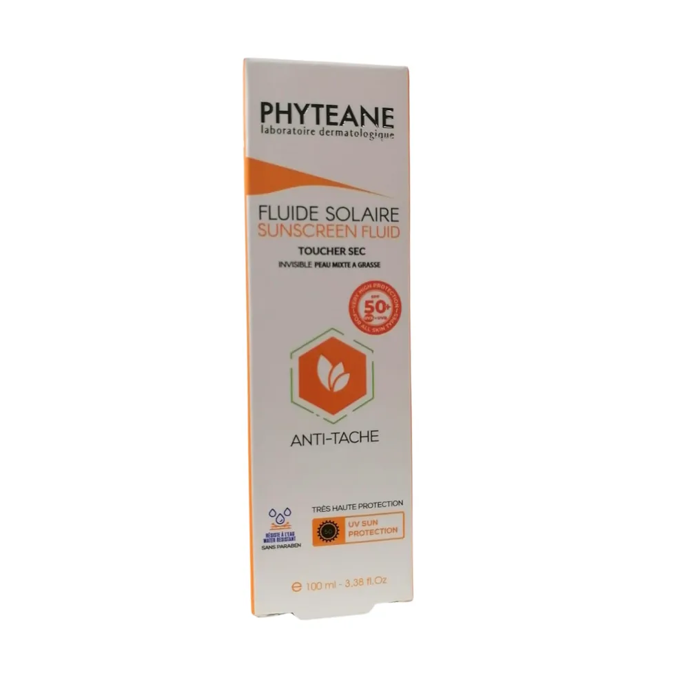 Phyteane Fluide Solaire Toucher Sec invisible Peaux mixtes a grasses SPF50+ 50ml