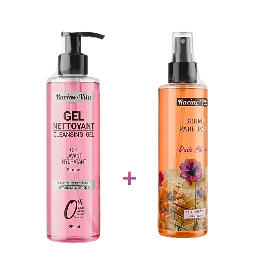 Racine Vita Gel Nettoyant Peaux Seches 250ml+Brume Parfumee 200ml