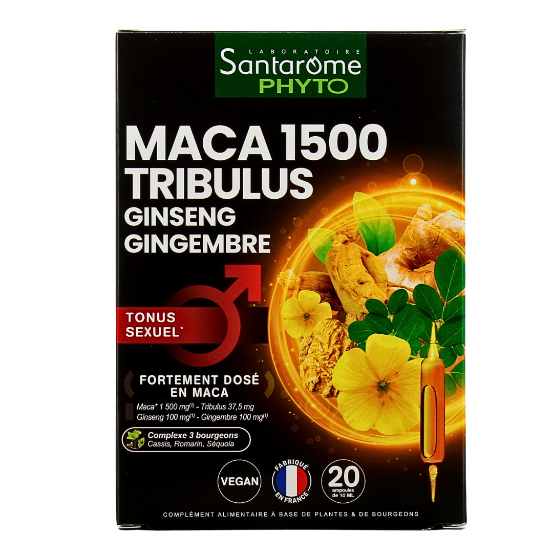 Santarome Maca 1500 Tribulus 20 Ampoules