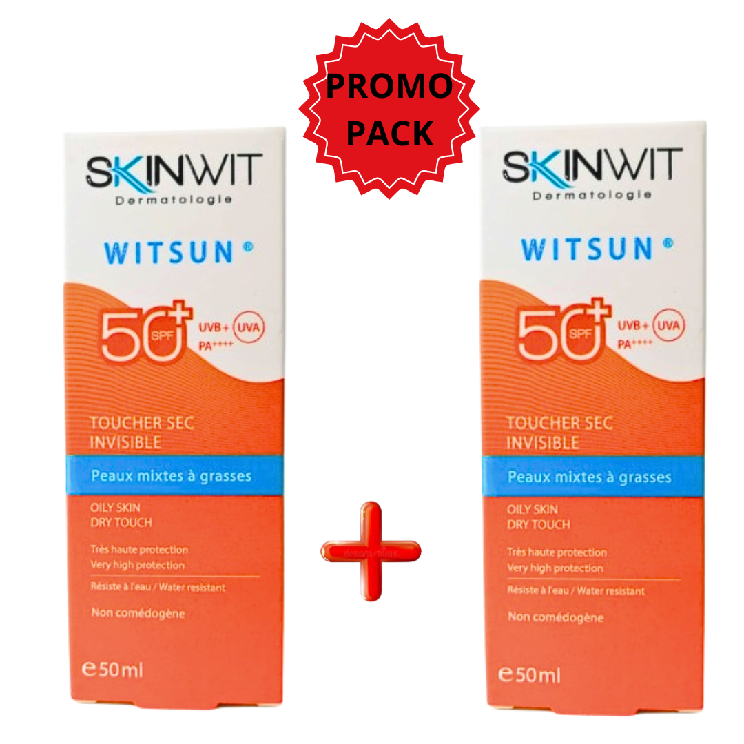 Skinwit Witsun Ecran Invisible Peaux Seches  Spf50+ 2x50ml -50% Pack