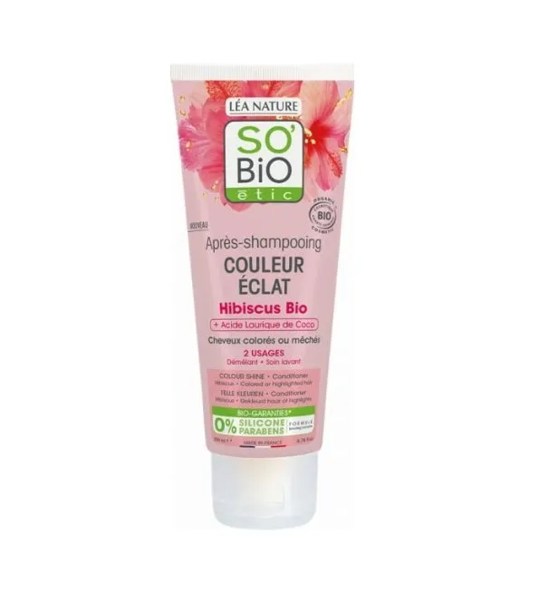 So Bio Apres Shampooing Couleur Eclat Hibiscus 200ml