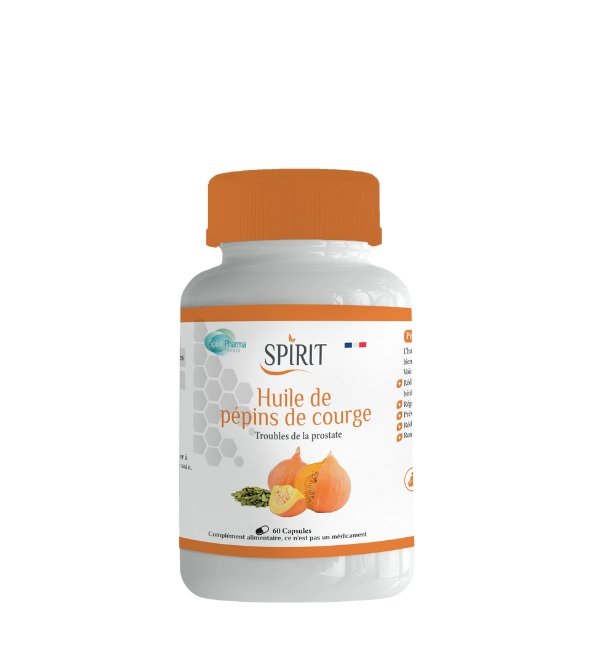 Spirit Huile de Pépins de Courge 60 Capsules
