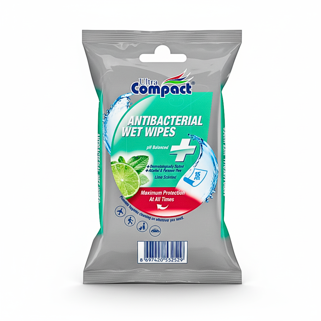Ultra Compact Lingettes Antibacterial 15 Pieces