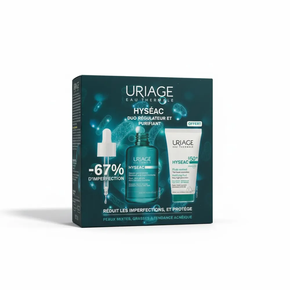 Uriage Hyseac Serum Booster 30ml+Hyseac SPF50+ 50ml pack