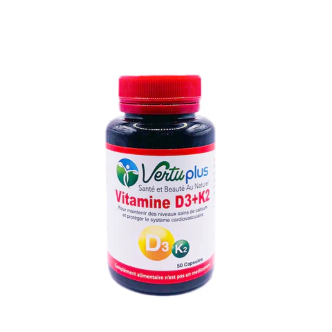 Vertu Plus Vitamine D3+K2 50 Capsules