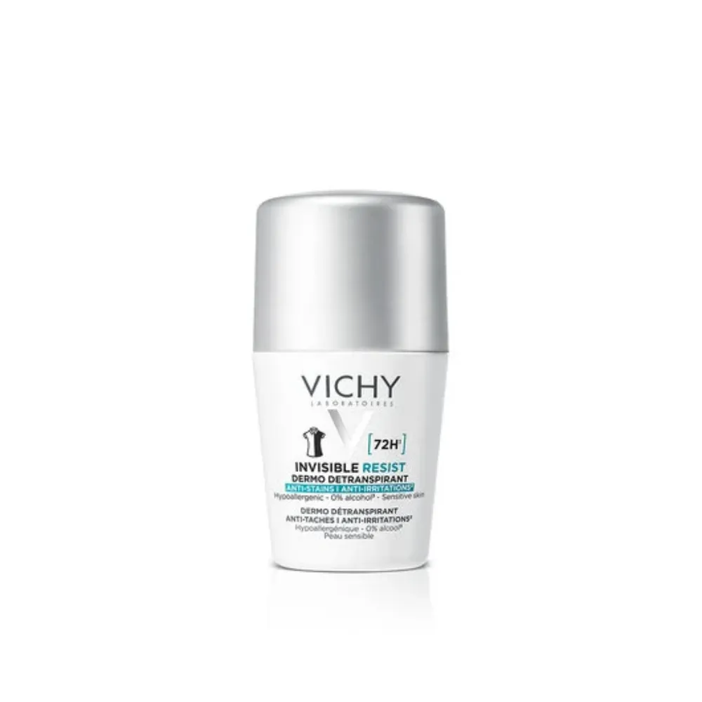 Vichy Déodorant Dermo-détranspirant Invisible Protect 72h Anti-taches Anti-irritations.