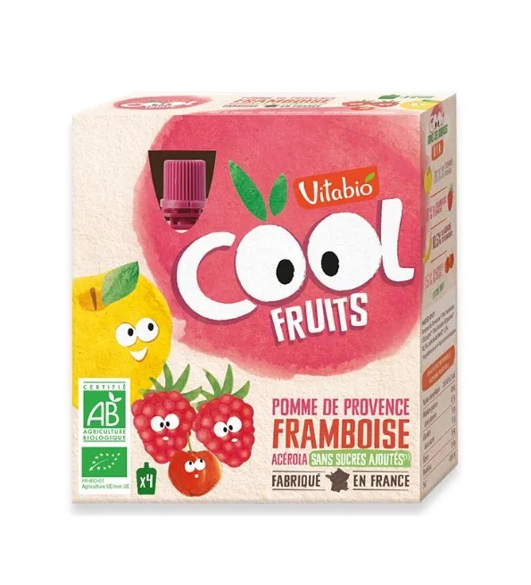 Vitabio Cool Fruits Pomme Framboise 4 X 90g
