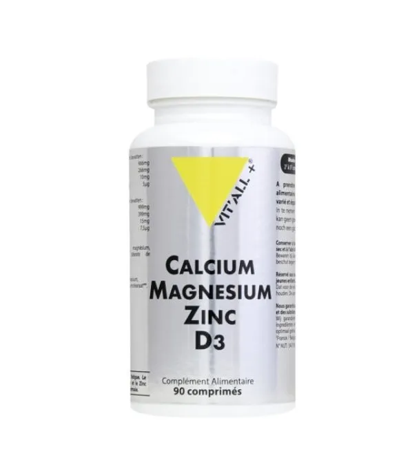 Vitall Plus Calcium Magnesium Zinc D3 90 Comprimes