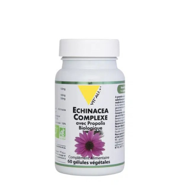 VITALL PLUS ECHINACEA COMPLEXE BIO AVEC PROPOLIS 60 GELULES