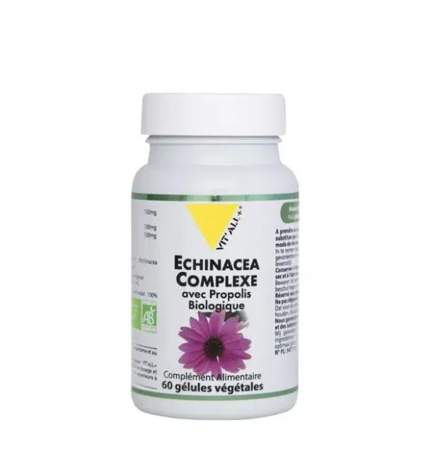 Vitall Plus Echinacea Complexe Bio Avec Propolis 60 Gelules